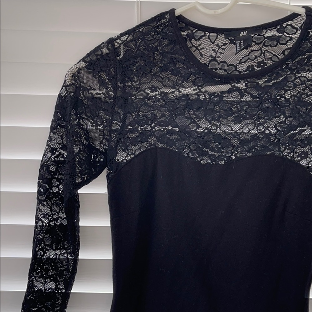 Black lace dress